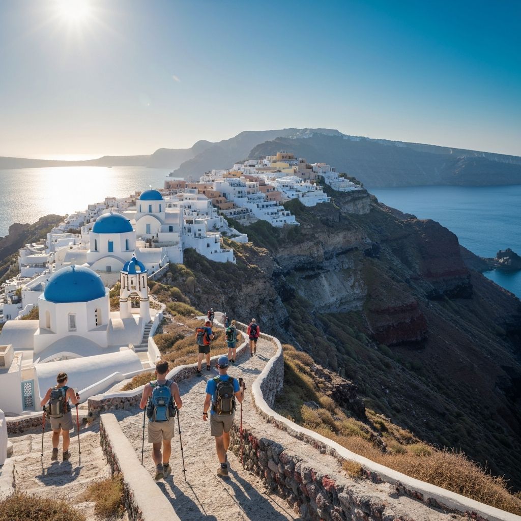 Randonnée Fira Oia Santorin caldera panorama