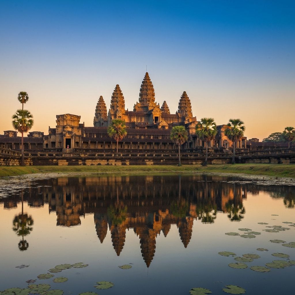 Lever de soleil sur Angkor Wat au Cambodge