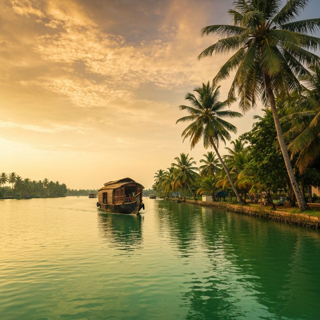 Houseboat sur les backwaters du Kerala en Inde du Sud