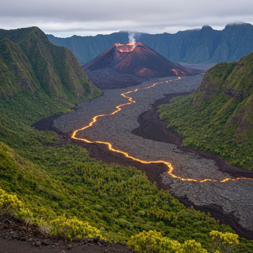 Piton de la Fournaise et paysages volcaniques